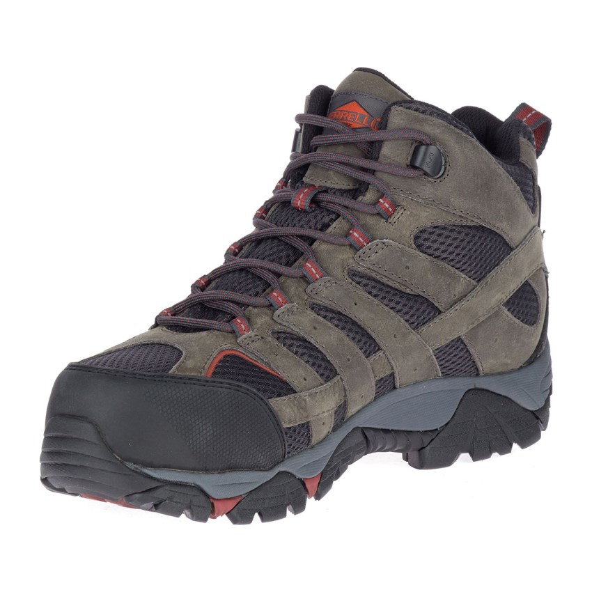 Bottes de Securite Merrell Moab Vertex Mid Waterproof Comp Toe Grise Foncé Homme | W.I.XLXB